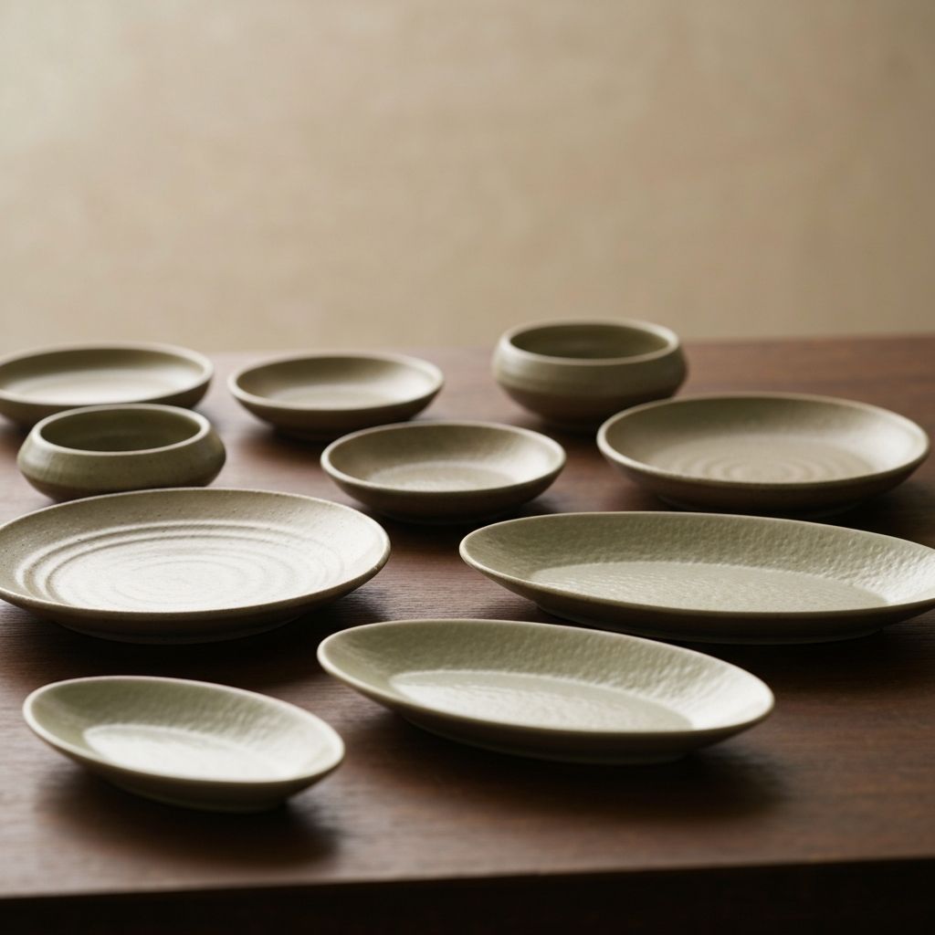 분청 접시 세트